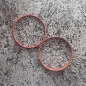 Unique Bracelet Set: Orange and Black